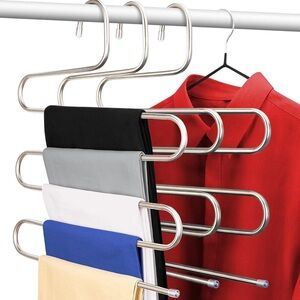 Multi-Tier Stainless Steel S-Type Metal Hanger (14.17 x 14.96ins)